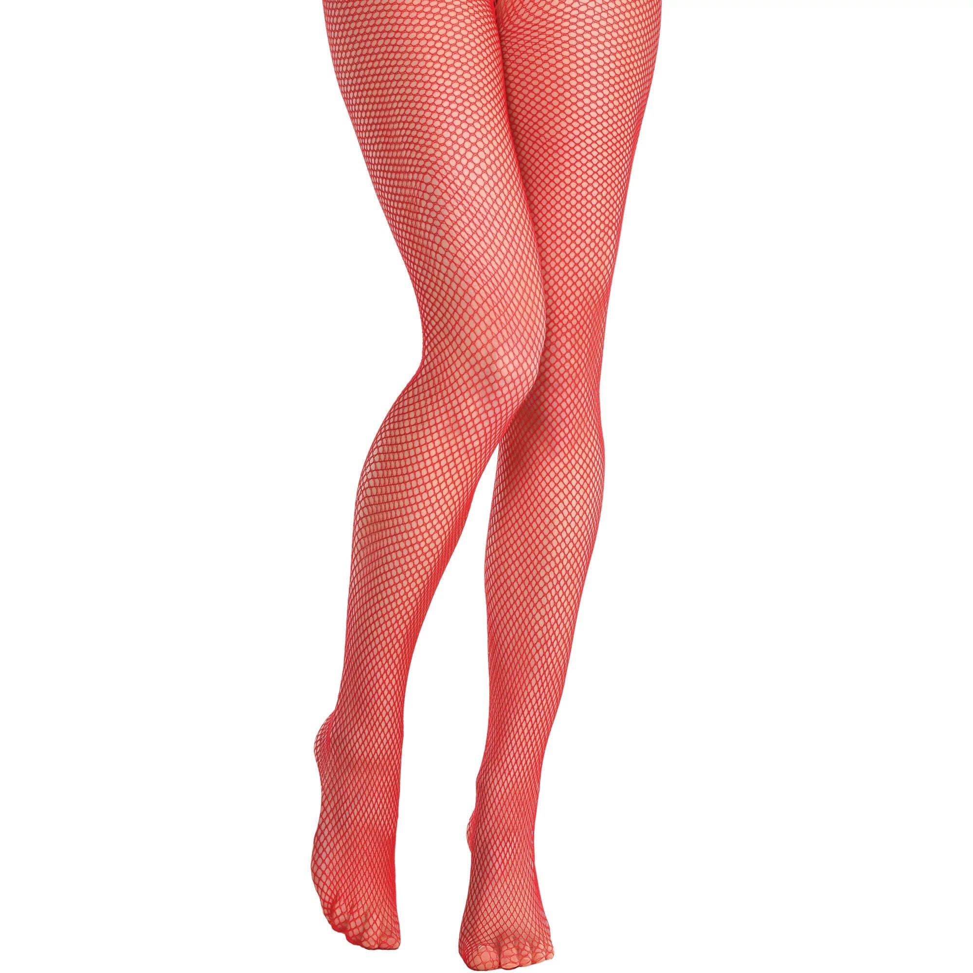 Amscan COSTUMES: ACCESSORIES Standard Red Fishnet Stockings