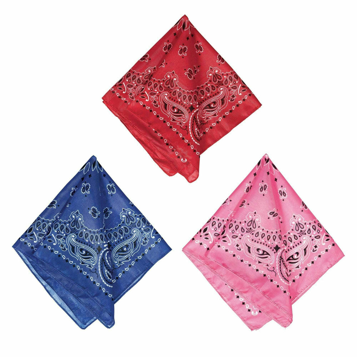 Amscan COSTUMES: ACCESSORIES Western Bandanas, Asst. Colors