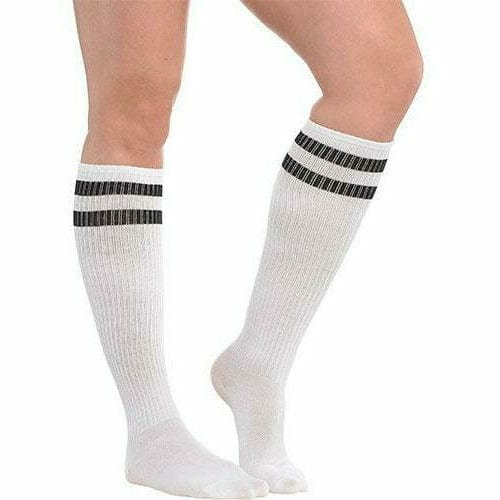 Amscan COSTUMES: ACCESSORIES White Stripe Knee Socks