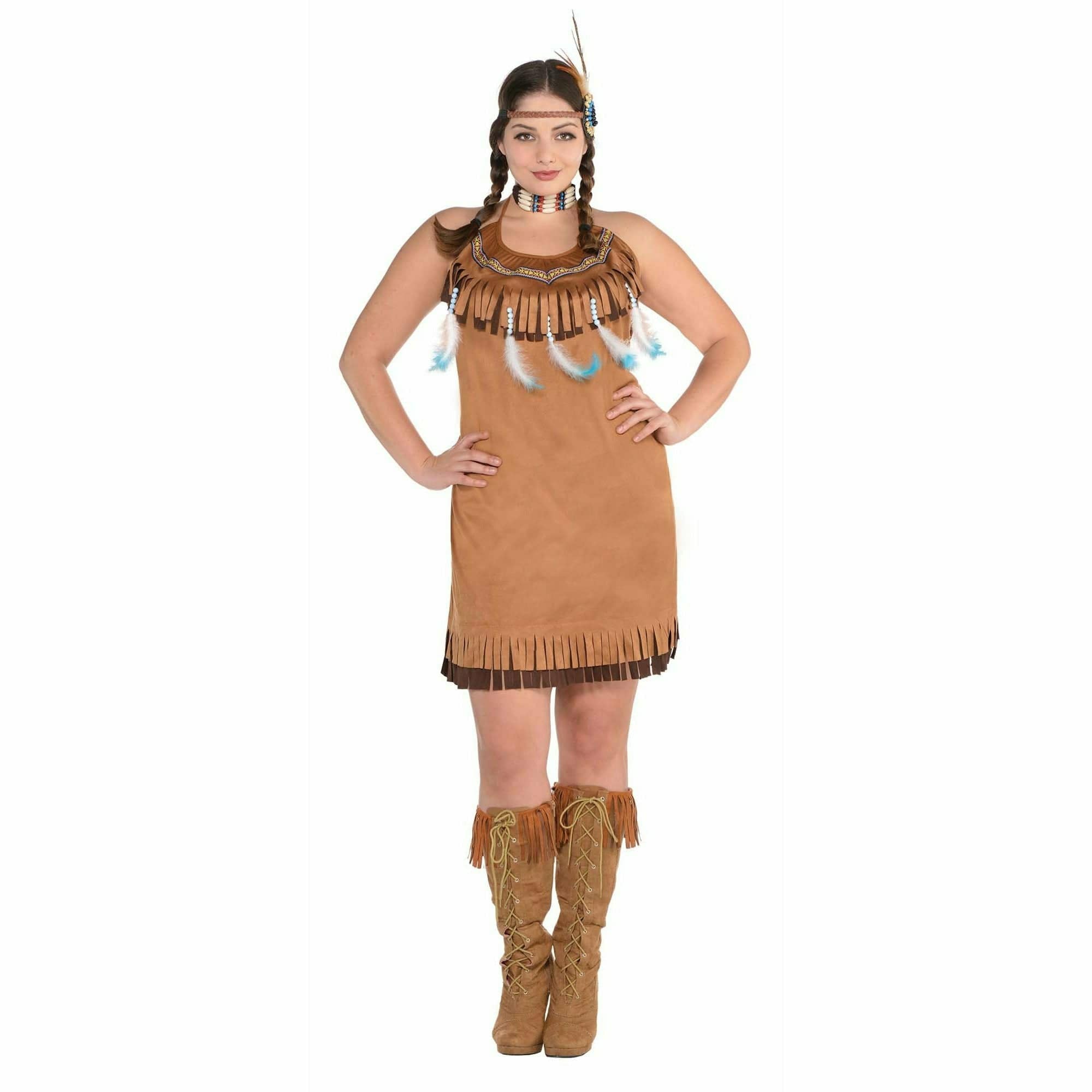 Amscan COSTUMES Adult Plus XXL 18-20 Womens West Fringed Adult Dress