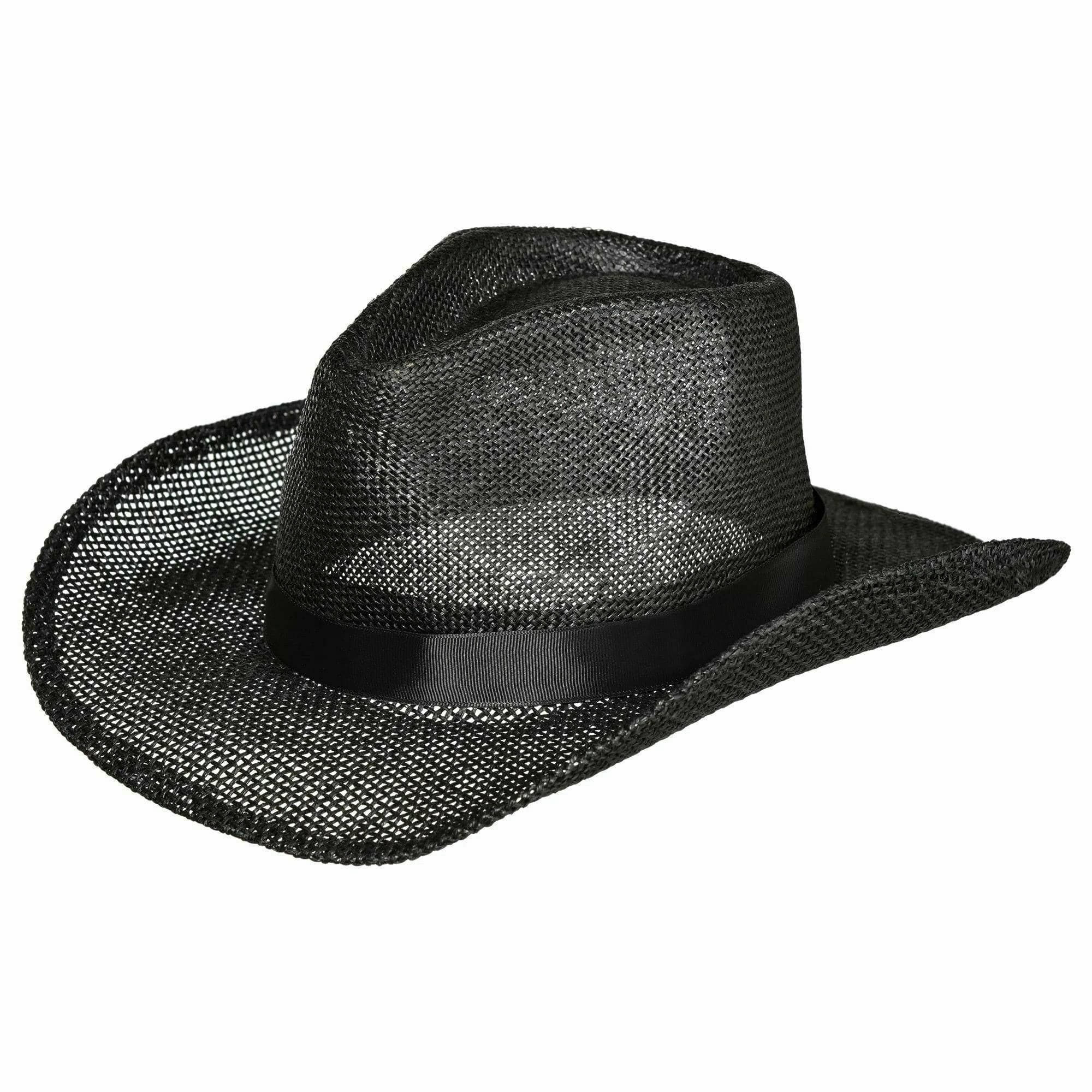 Amscan COSTUMES: HATS Black Straw Cowboy Hats - Assorted Colors