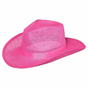 Amscan COSTUMES: HATS Pink Straw Cowboy Hats - Assorted Colors