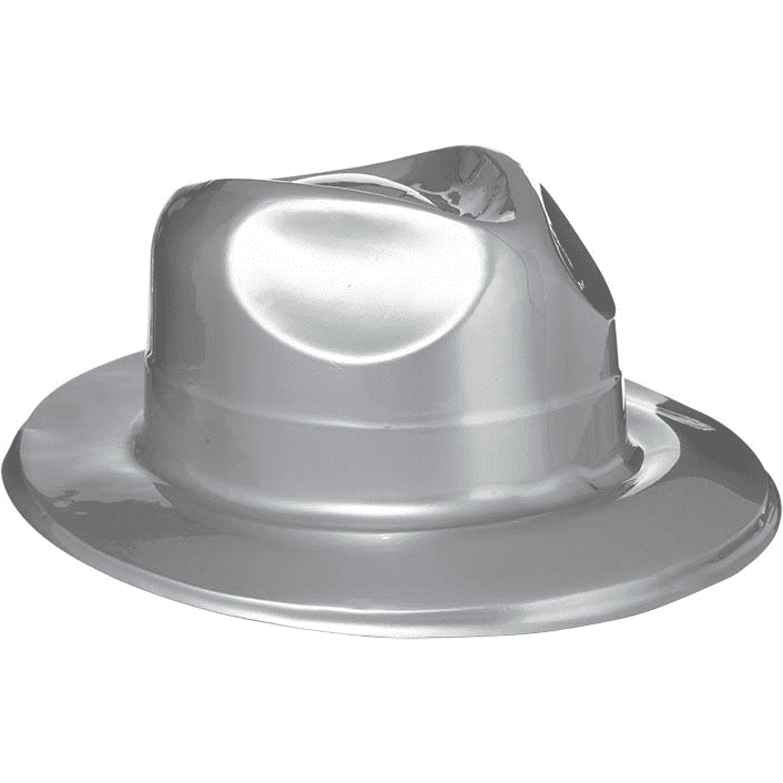 Amscan COSTUMES: HATS Silver Plastic Fedora