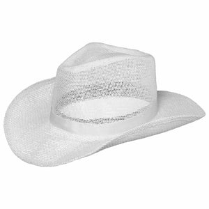 Amscan COSTUMES: HATS White Straw Cowboy Hats - Assorted Colors