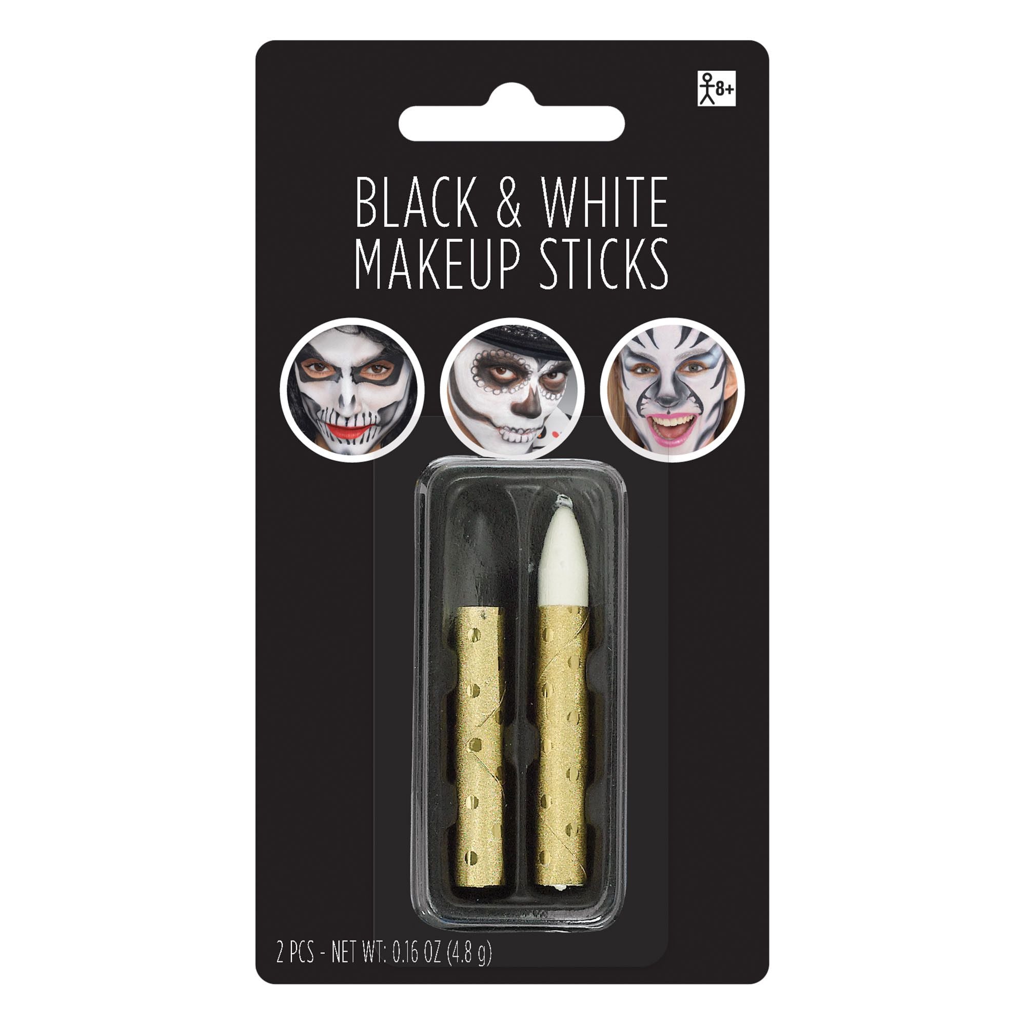 Amscan COSTUMES: MAKE-UP Black and White Makeup Sticks