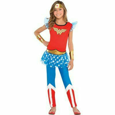 Amscan COSTUMES S/M up to size 10 Girls Wonder Woman Tunic