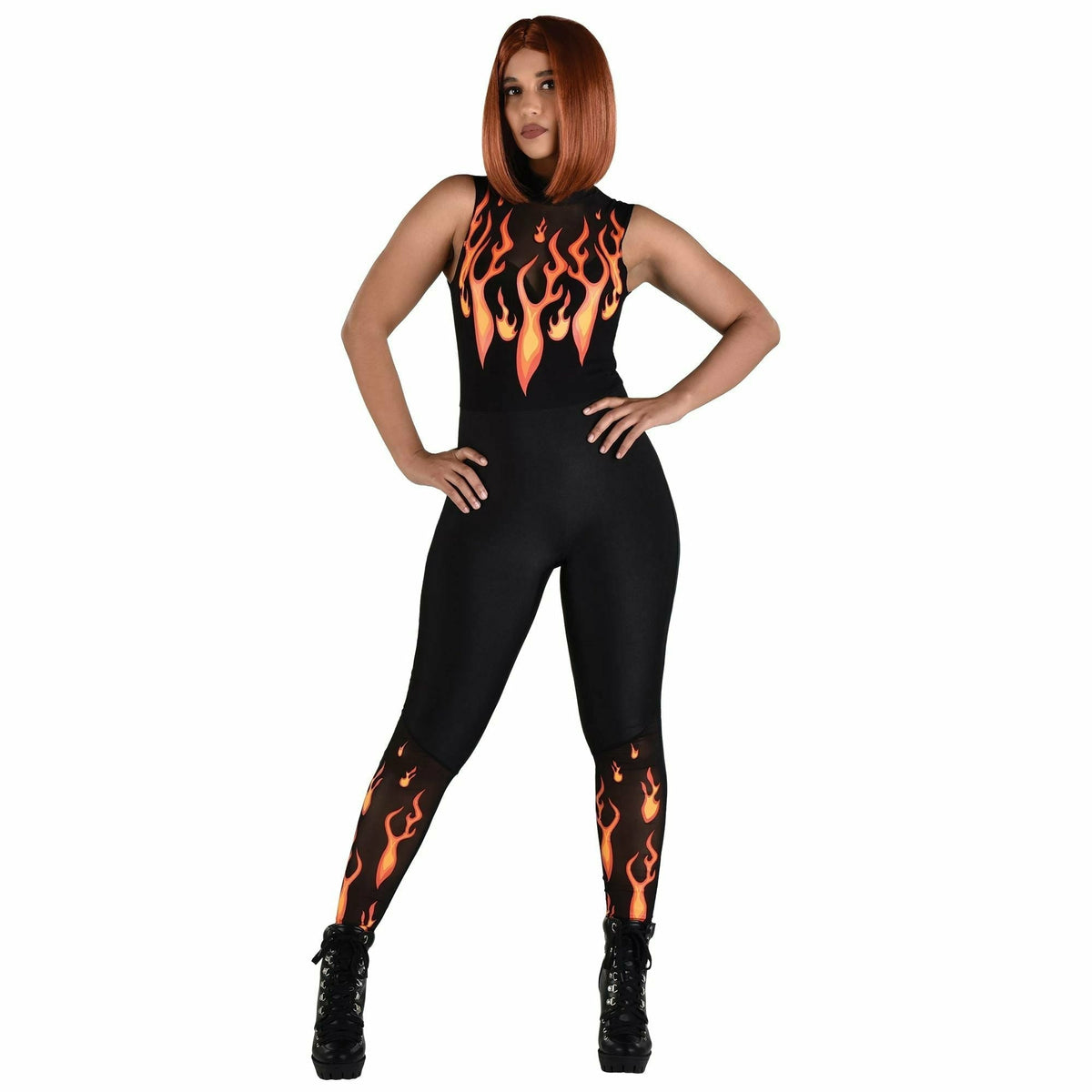 Amscan COSTUMES Small/Medium Devil Flames Catsuit