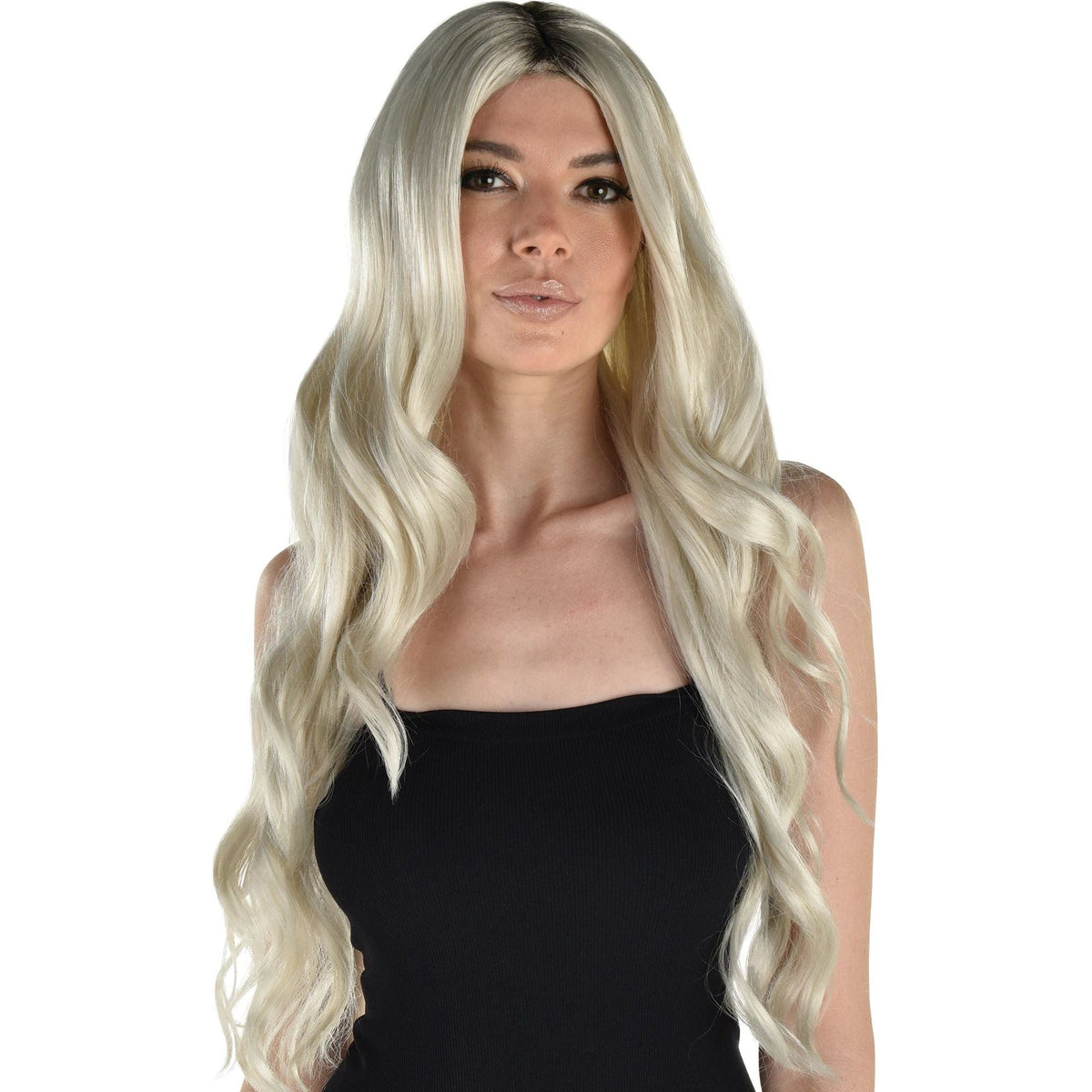 Bleach Blonde Dark Root Wig Adult Ultimate Party Super Stores 2195