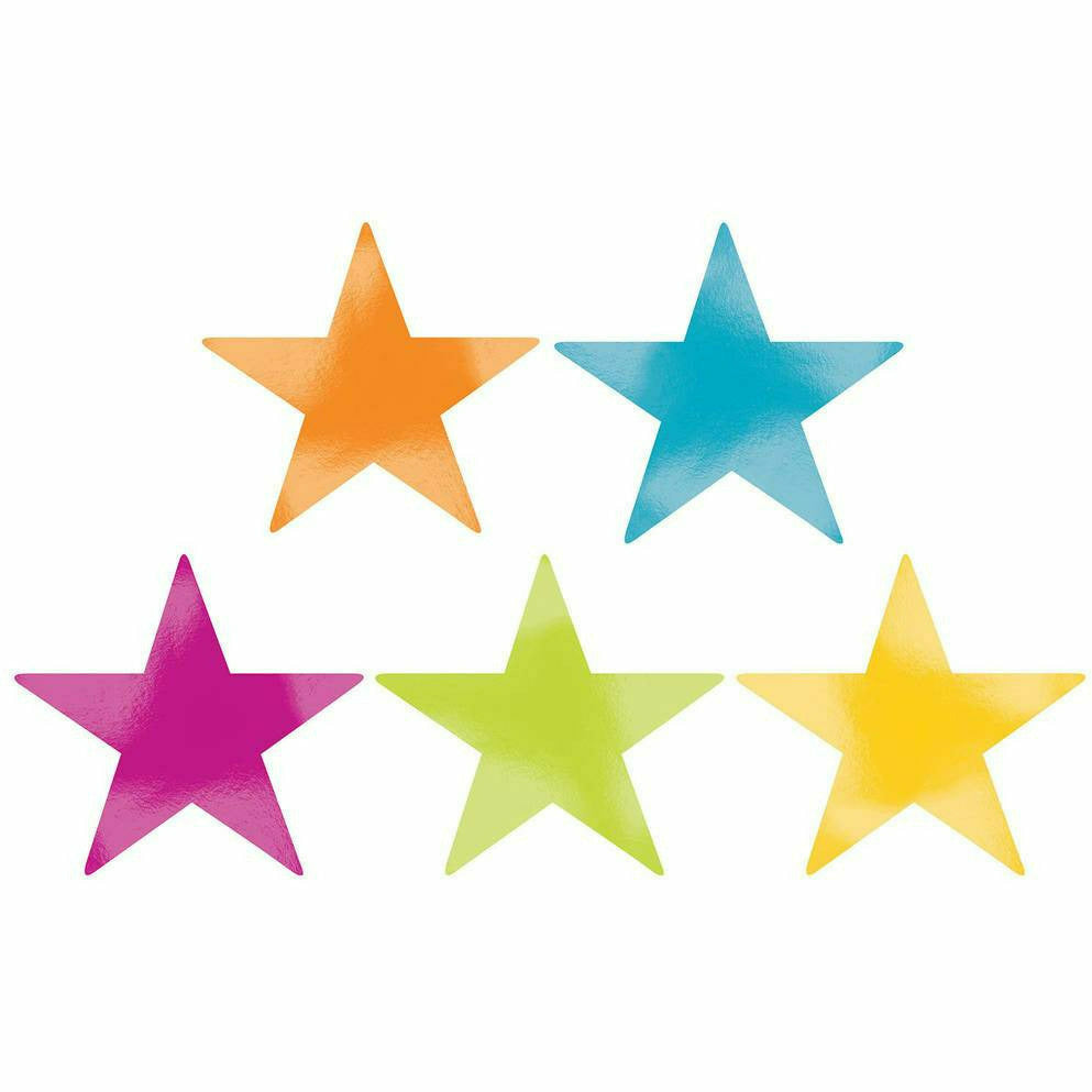 Amscan DECORATIONS 9&#39;&#39; STAR CUTOUTS MULTI