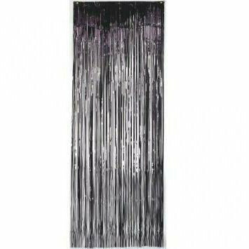 Amscan DECORATIONS BLACK METALLIC CURTAIN