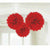 Amscan DECORATIONS FLUFFY DECO RED 3CT