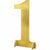 Amscan DECORATIONS Giant Metallic Gold Number 1 Sign