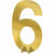 Amscan DECORATIONS Giant Metallic Gold Number 6 Sign