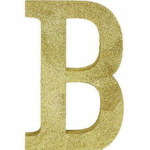 Amscan DECORATIONS Glitter Gold Letter B Sign