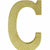 Amscan DECORATIONS Glitter Gold Letter C Sign