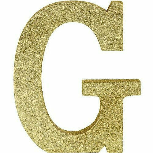 Amscan DECORATIONS Glitter Gold Letter G Sign