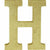 Amscan DECORATIONS Glitter Gold Letter H Sign