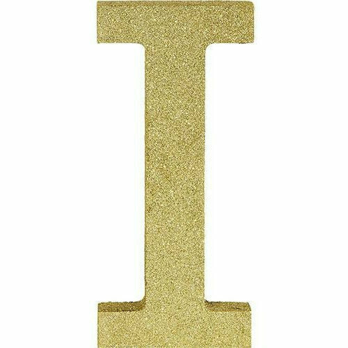 Amscan DECORATIONS Glitter Gold Letter I Sign