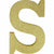 Amscan DECORATIONS Glitter Gold Letter S Sign