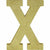 Amscan DECORATIONS Glitter Gold Letter X Sign