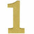Amscan DECORATIONS Glitter Gold Number 1 Sign