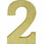 Amscan DECORATIONS Glitter Gold Number 2 Sign