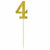 Amscan DECORATIONS Gold #4 pick 14.5"