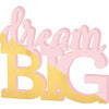 Amscan Decorations Gold & Pink Dream Big Block Letter Sign