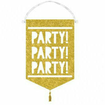 Amscan DECORATIONS PARTY! CANVAS W/ GLITTER