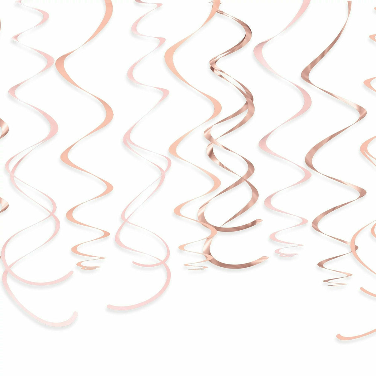 Amscan DECORATIONS Plastic Swirl Decorations - Rose Gold/Blush