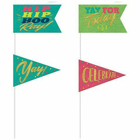 Amscan DECORATIONS Sign of the Times Pennant Flags 4ct