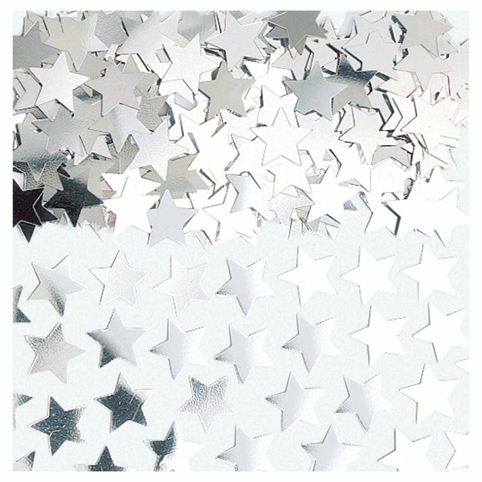 Amscan DECORATIONS Silver Mini Stars Confetti