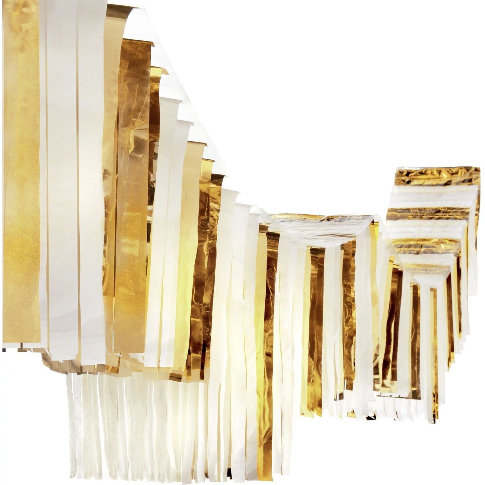 Amscan DECORATIONS Tissue And Foil Ceiling Decor- White And Gold