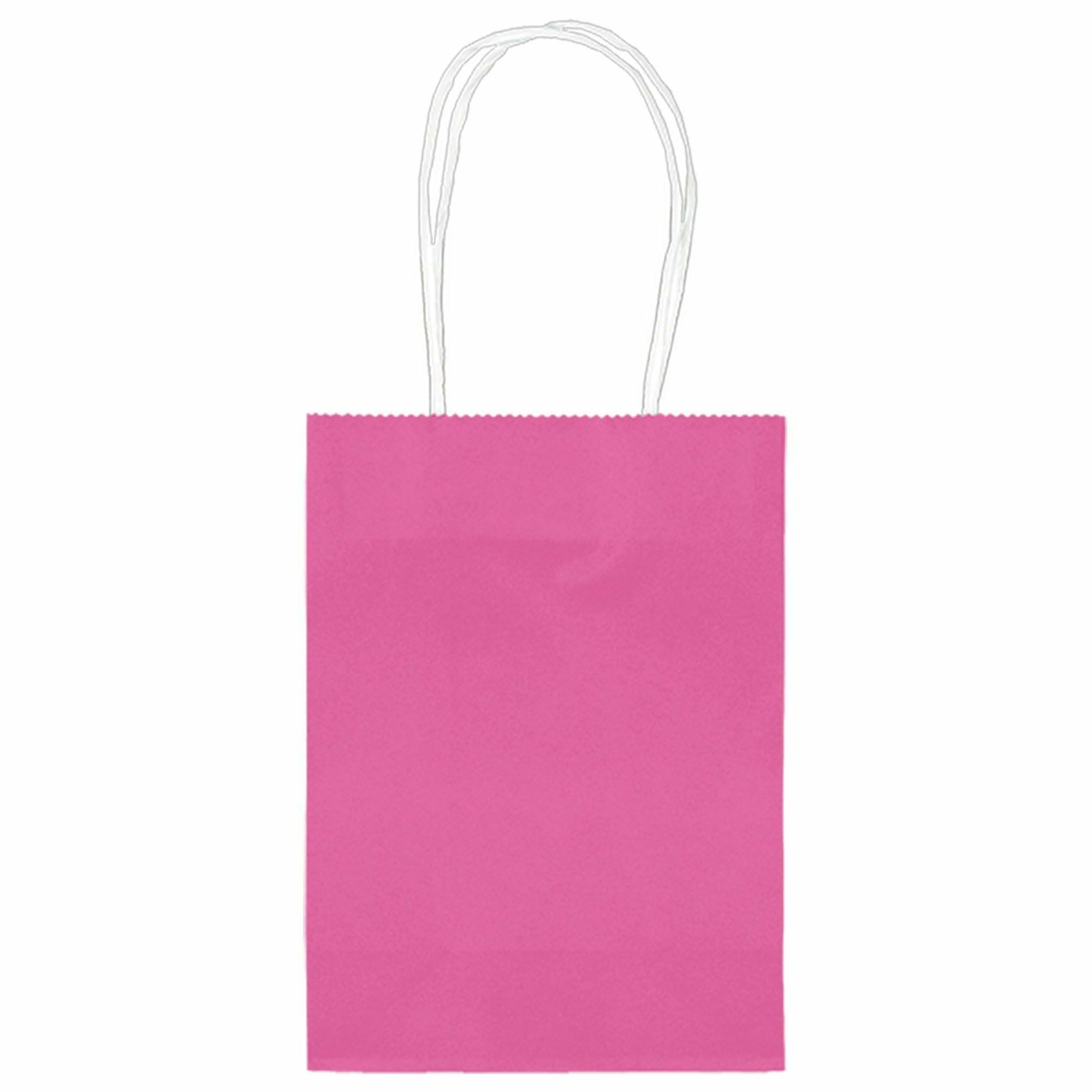 Amscan GIFT WRAP Kraft Bag - Bright Pink
