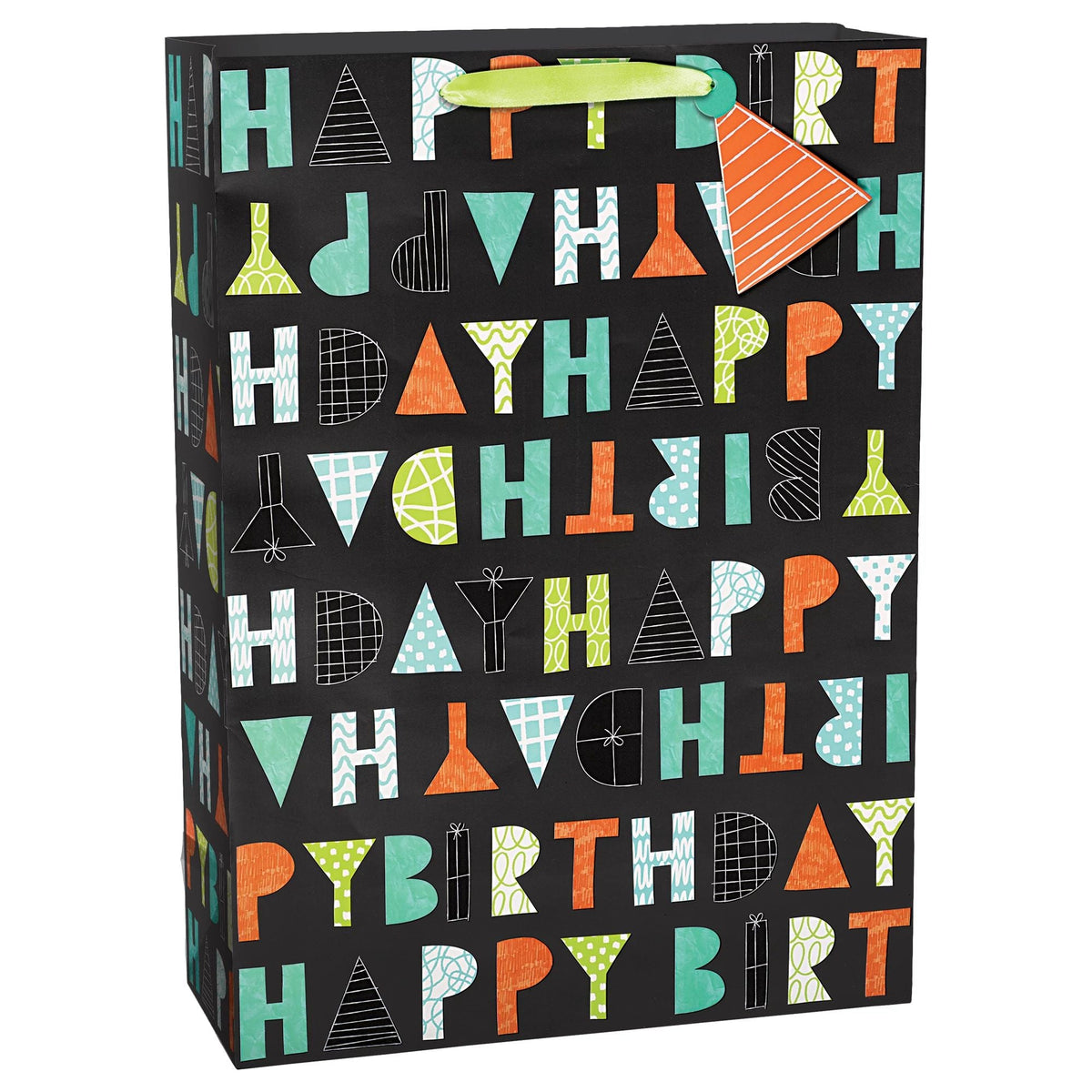 Amscan GIFT WRAP Letter Birthday X-Large Bag w/Gift Tag