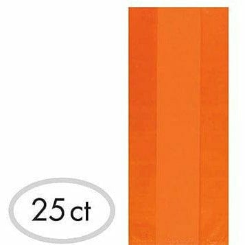 Amscan GIFT WRAP Small Orange Plastic Treat Bags 25ct