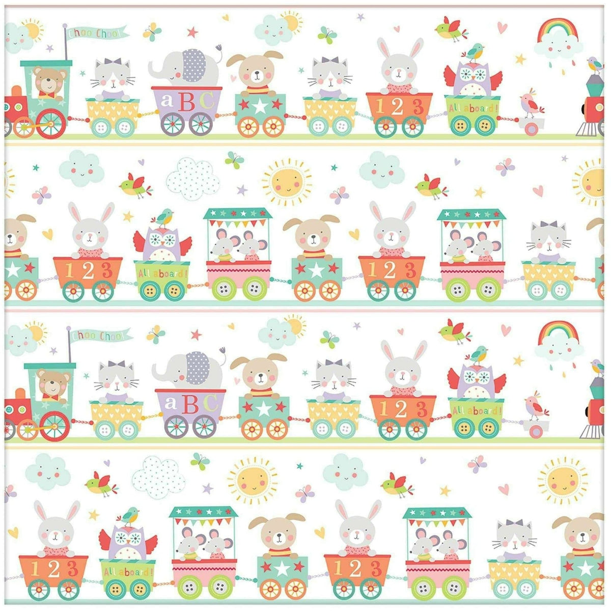 Amscan GIFT WRAP Train Baby Jumbo Gift Wrap