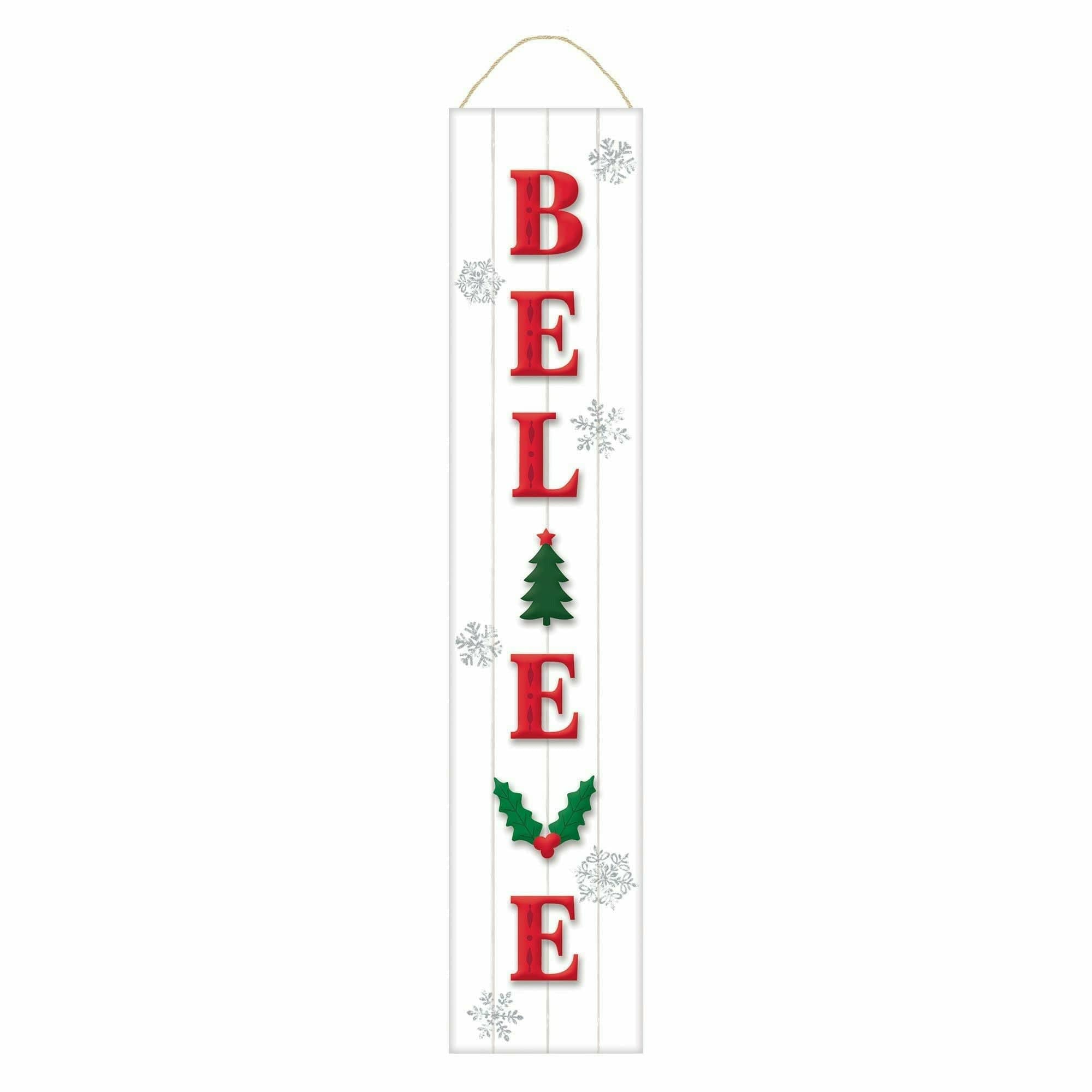 Amscan HOLIDAY: CHRISTMAS Believe Wood Sign