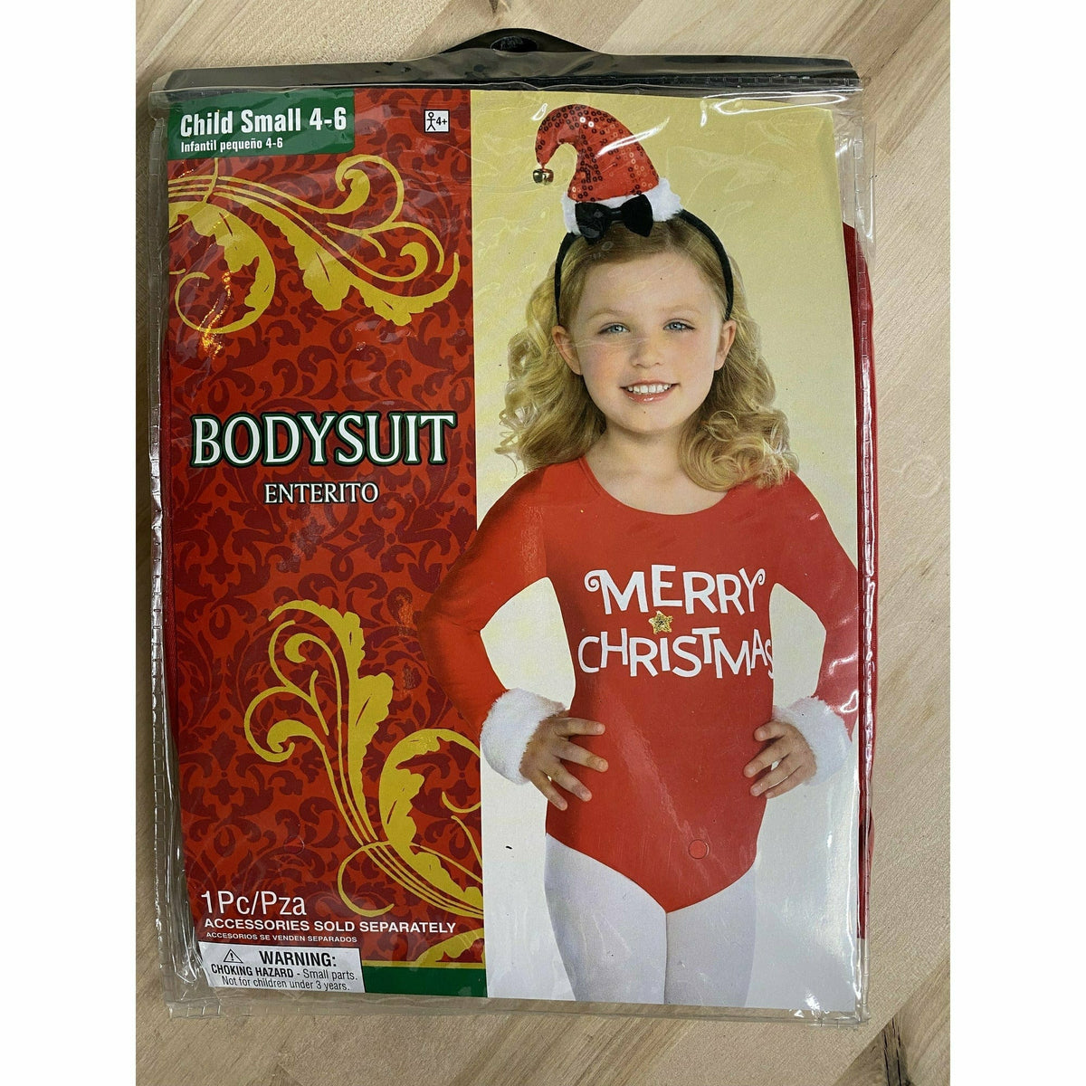 Amscan HOLIDAY: CHRISTMAS Child Small 4-6 Girls Merry Christmas Bodysuit