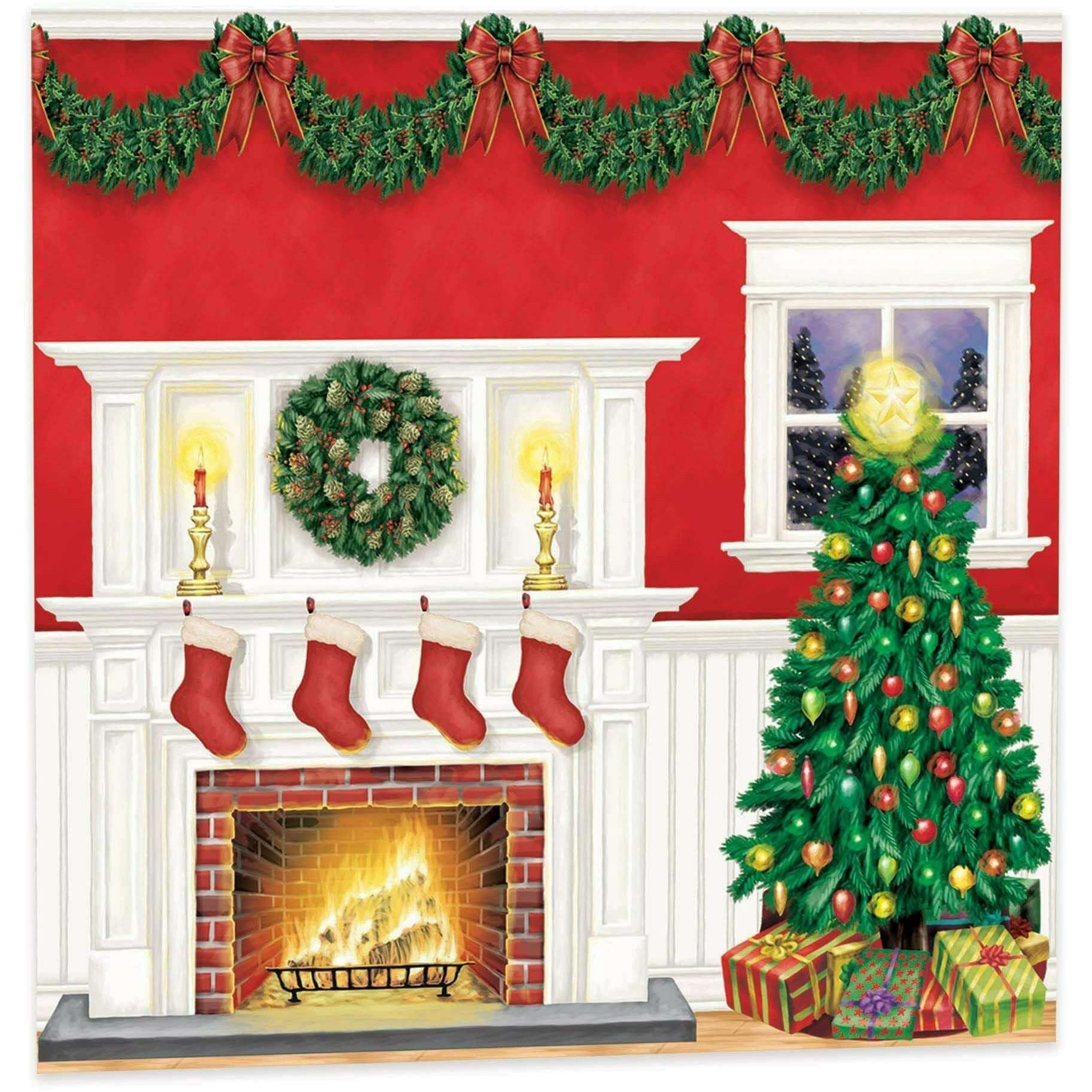 Amscan HOLIDAY: CHRISTMAS Christmas Giant Scene Setters Decorating Kit