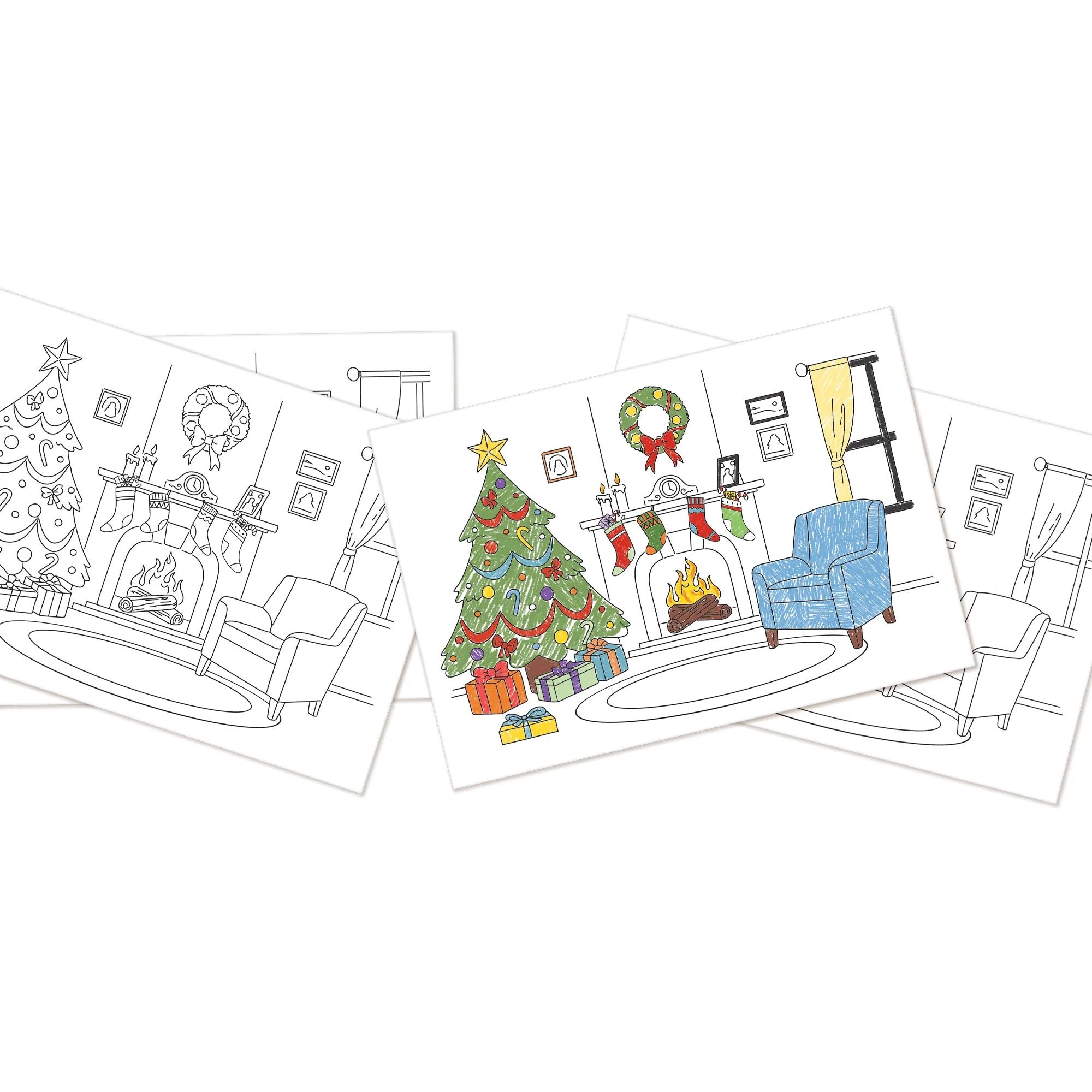 Amscan HOLIDAY: CHRISTMAS Christmas Tree And Fireplace Activity Placemats