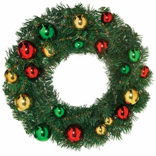 Deluxe Bulb Wreath with Greenery