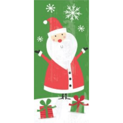 Amscan HOLIDAY: CHRISTMAS Festive Santa with Snowflakes Tree Party Bags
