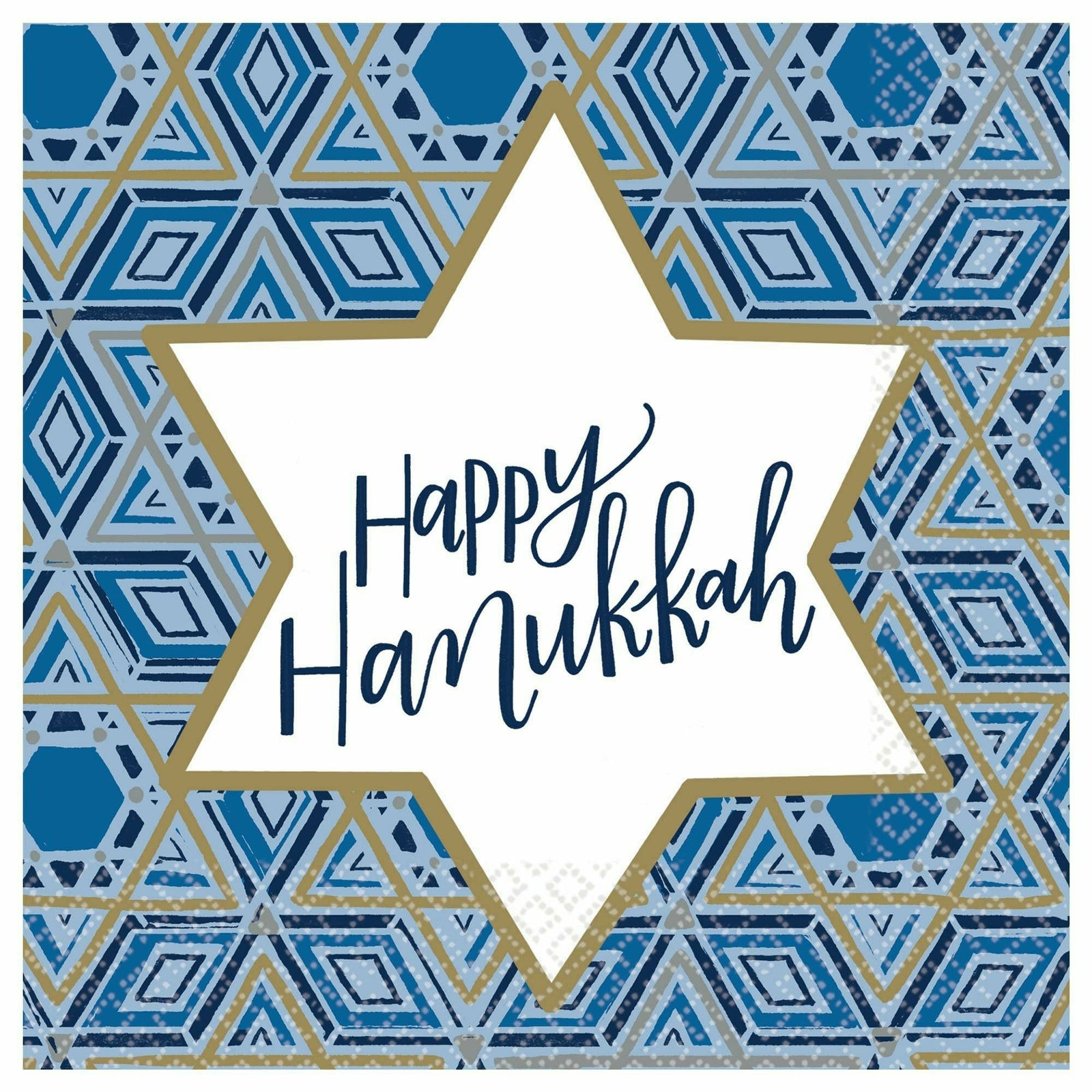 Amscan HOLIDAY: CHRISTMAS Hanukkah Festival of Lights Luncheon Napkins