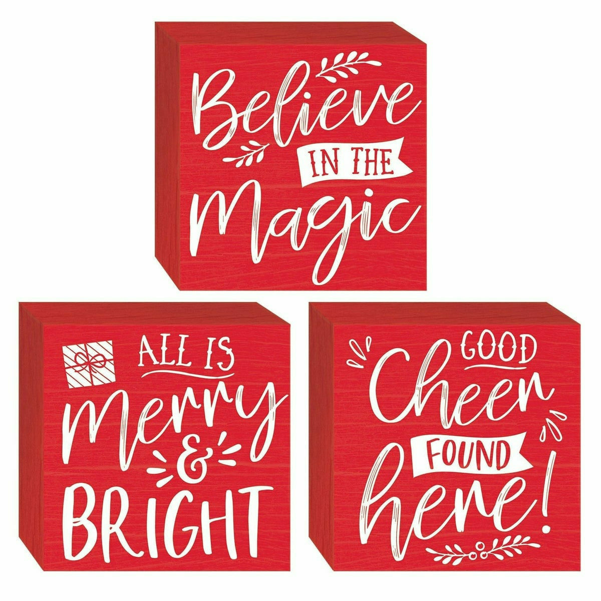 Amscan HOLIDAY: CHRISTMAS Holiday Spirit Mini Block Signs