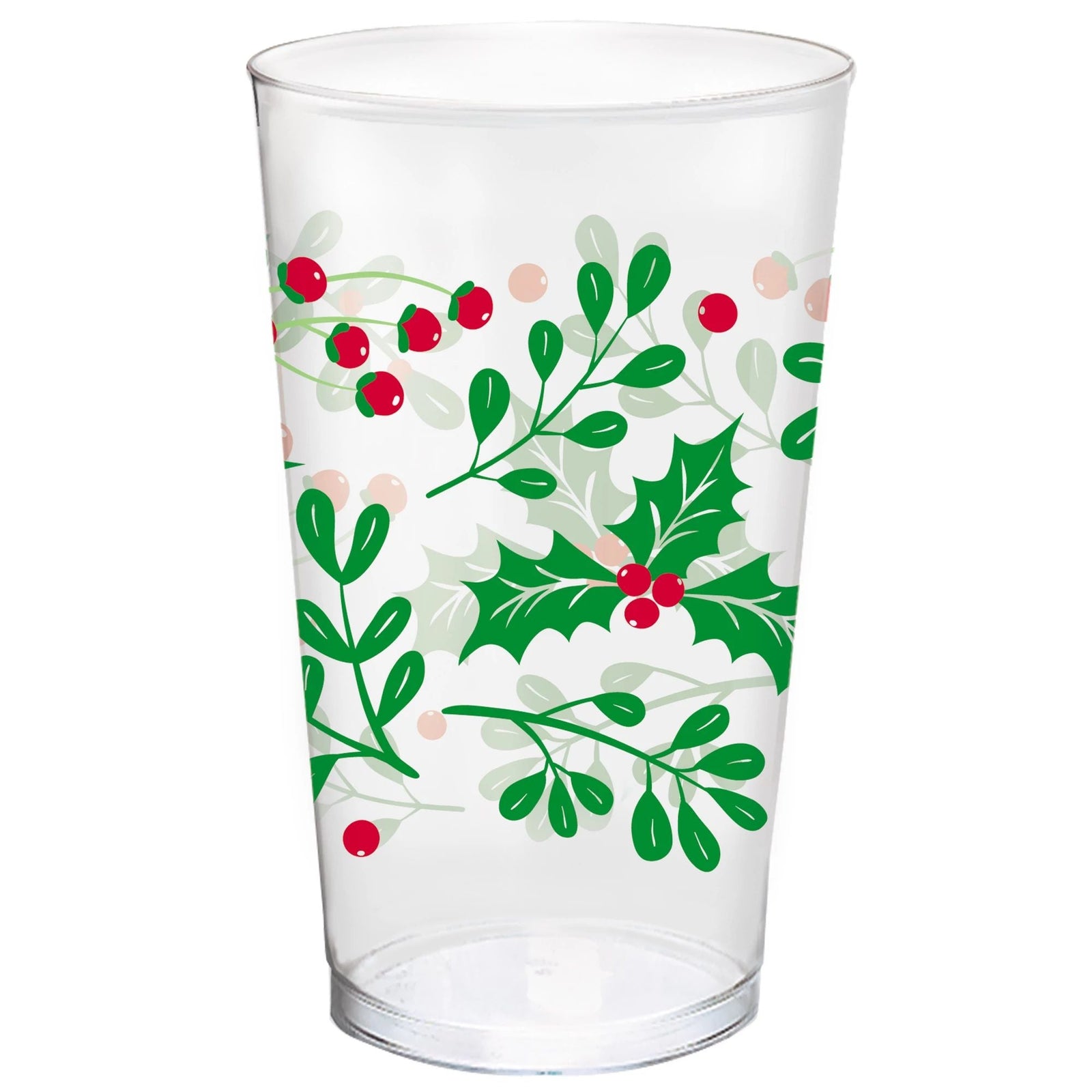 Amscan HOLIDAY: CHRISTMAS Holly Plastic Tumbler, 16 oz.