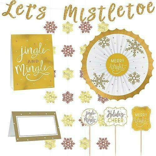 Amscan HOLIDAY: CHRISTMAS Let&#39;s Mistletoe Buffet Decorating Kit 23pc