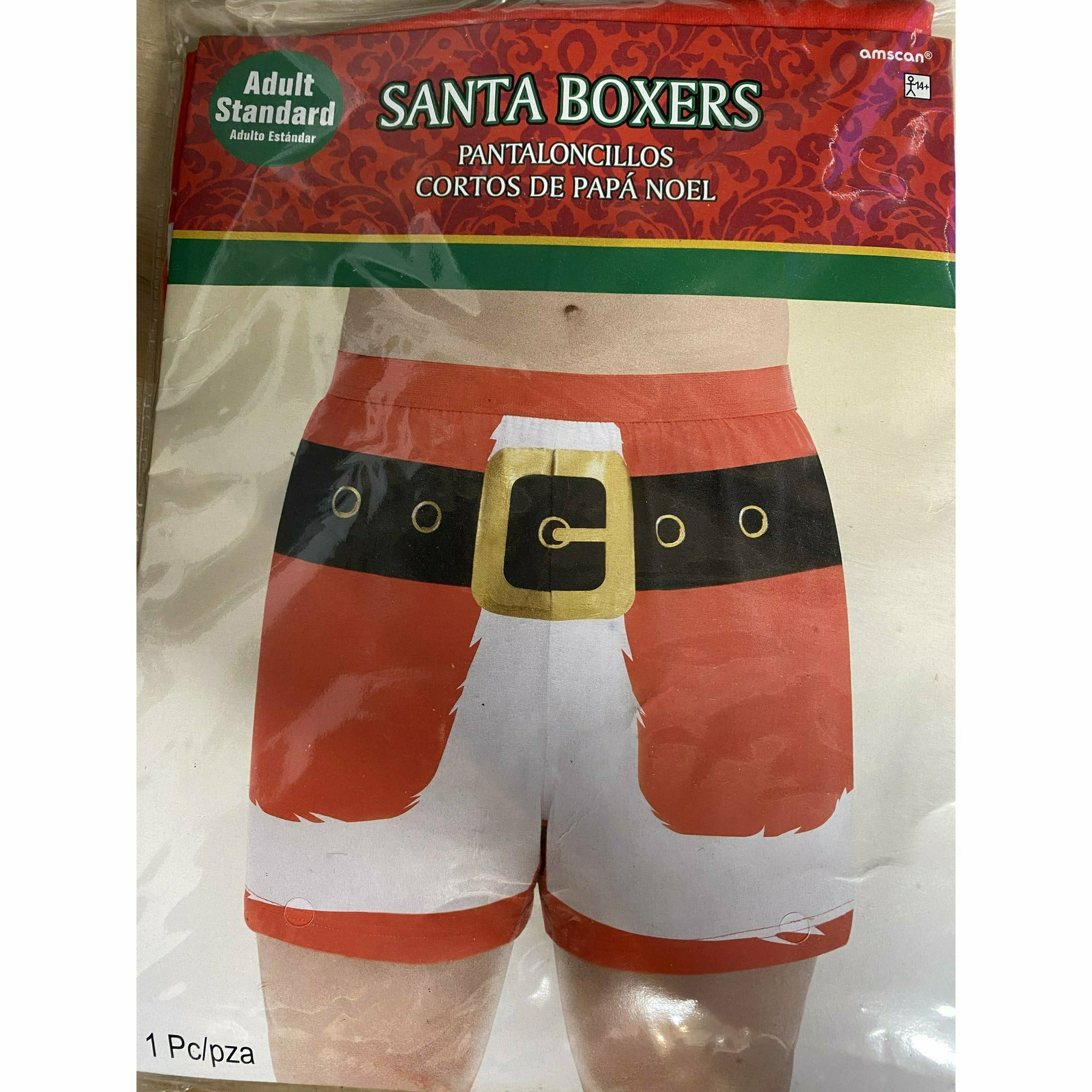 Amscan HOLIDAY: CHRISTMAS Mens Standard Up to size 44 Adult Santa Boxers