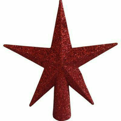 Amscan HOLIDAY: CHRISTMAS Mini Glitter Red Star Tree Topper