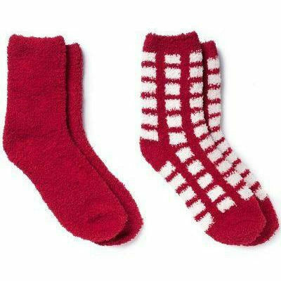 Amscan HOLIDAY: CHRISTMAS Red &amp; Plaid Fuzzy Socks